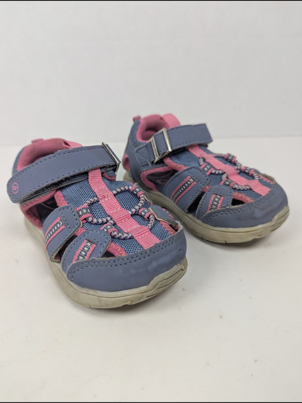 Stride Rite Iggy Blue Pink Toddler Girls Sneaker Sandals Size 6